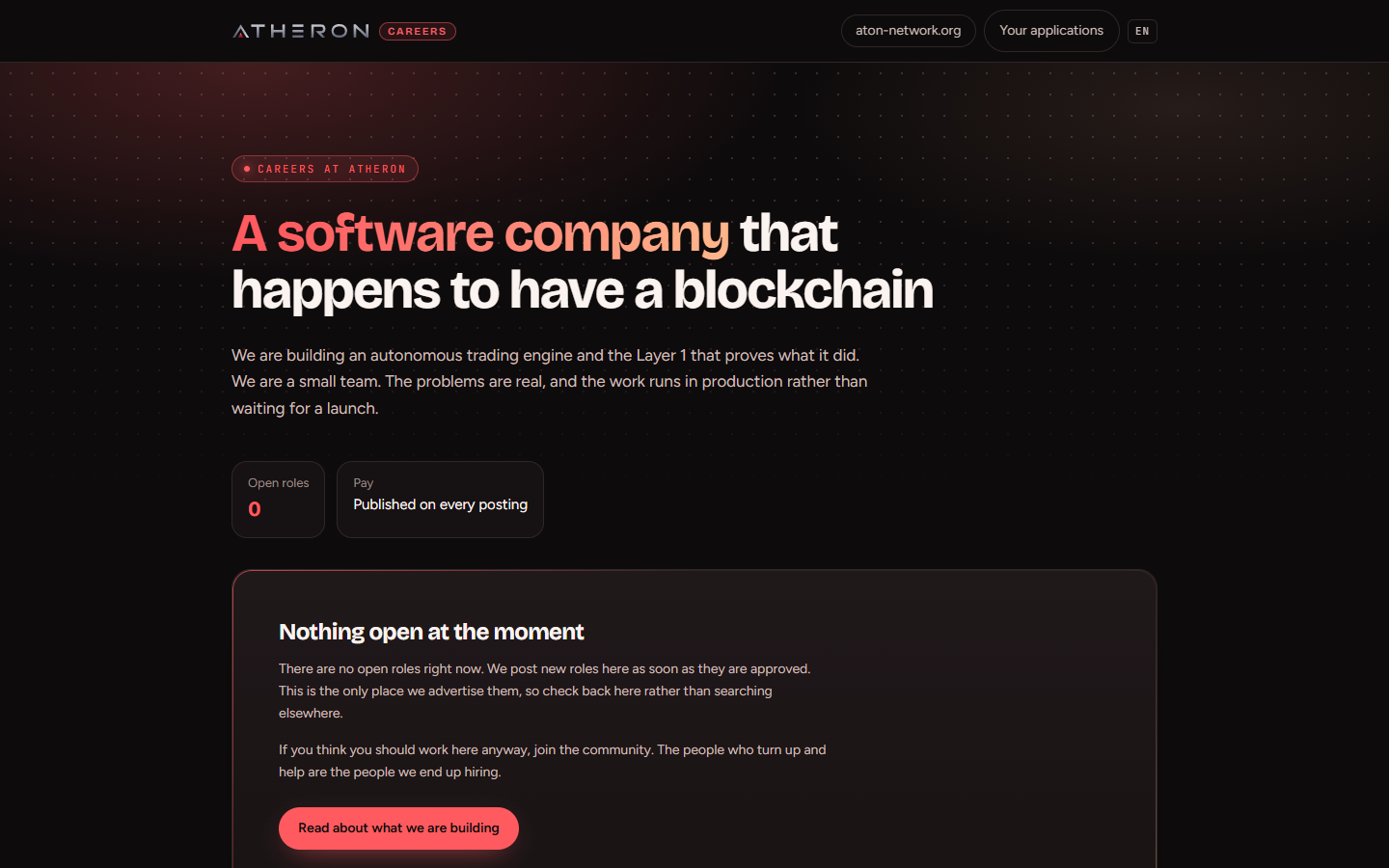 The home page on a computer